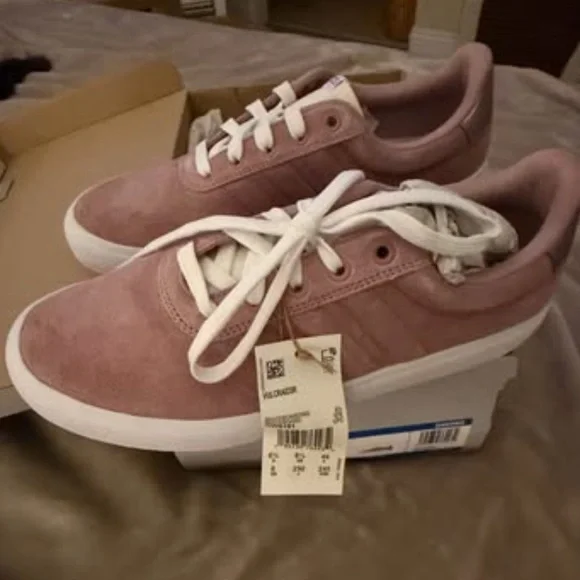 Adidas Rose Suede Sneakers with White Accents - Picture 1 of 2
